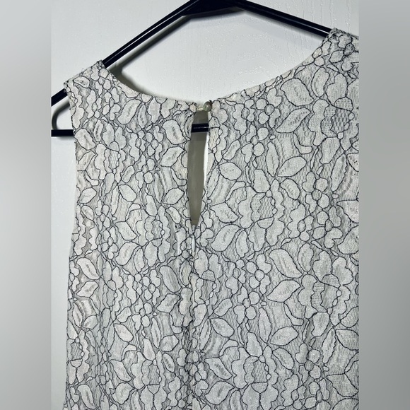 Charming Charlies Fit & Flare Ivory & Wine Dress - Picture 6 of 8